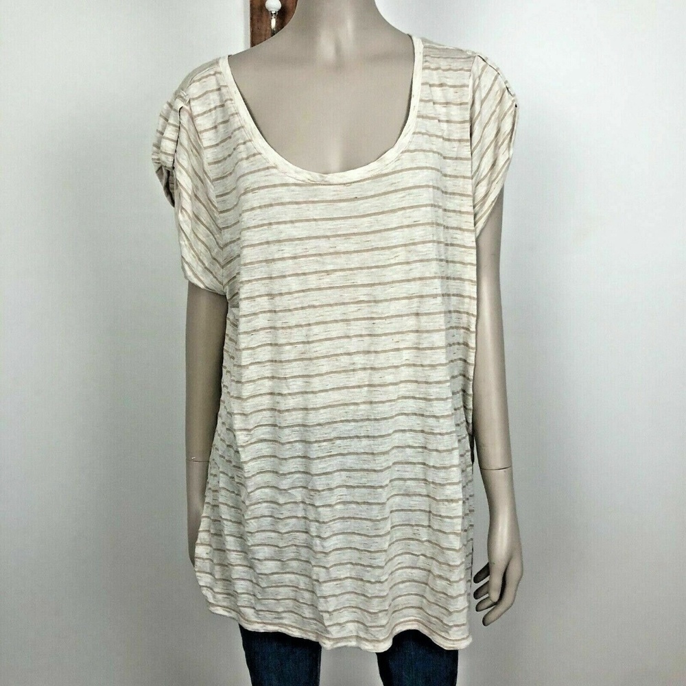 Lane Bryant Shirt Size 18 20 Scoop Neck Tab Short